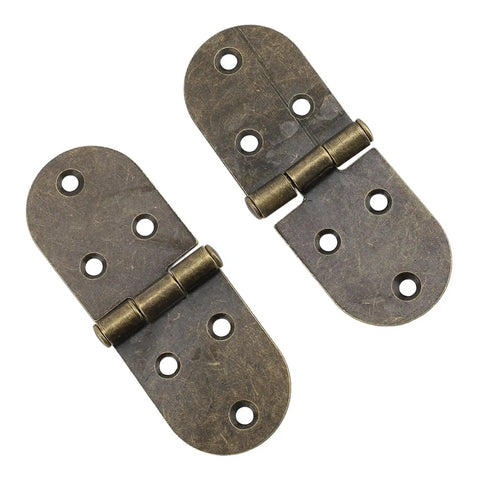 Bronze 180 Degree Folding Flush Hinge Set For Heavy Duty Furniture And Sewing Machines, durable iron, smooth action