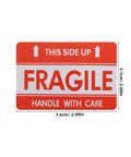 Fragile Red Shipping Labels With High Visibility And Strong Adhesive, size 2.99x2.00 inches, paper warning sticker