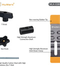 Heavy Duty T Track Hold Down Clamps Set No Fuss Quick Change Design For Woodworking, 2 Pack with labeled clamp parts