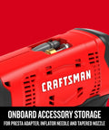 V20 Cordless Tire Inflator And Portable Air Compressor With Digital Pressure Gauge Up To 150 Psi accessory storage