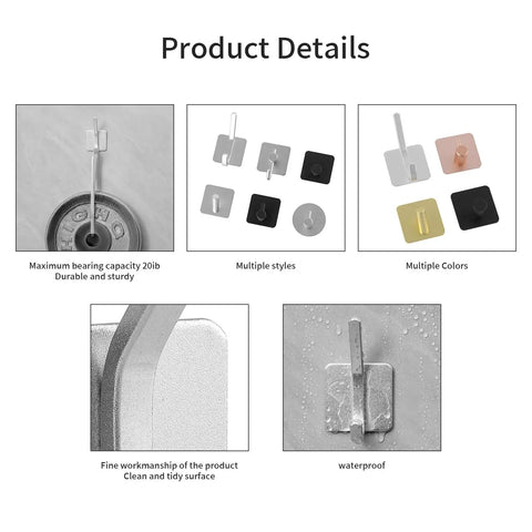 Hella Heavy Duty Adhesive Wall Hooks With 30 Pound Capacity Waterproof Setup For Bathroom Towels And Coats No Sweat No Drill Damage Free Mounting For Apartment Renters And Dorms Matte Black Four Pack