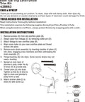 Installation instructions for Slick Brushed Nickel Trip Lever Tub Drain Trim Kit Set with overflow face plate and tools listed.