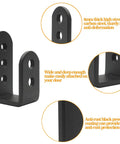 Heavy Duty 2x4 Door Barricade Brackets Built To Last Steel U Bracket For Home Barn Shed Garage Gate Security Reinforcement 6mm Thick Carbon Steel Anti Deform Rust Resistant Black Powder Coat Drop Open Bar Holder Fits Standard Bar