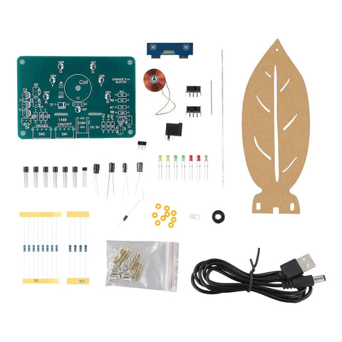 Electromagnetic Swing Soldering Practice Kit With Multicolor LED Lights For Students And Hobbyists Hands On Electronics DIY Set