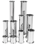 304 stainless steel seamless tri-clamp sanitary tubing set, 2 in OD, 6 in spool length