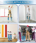 Various uses of Adjustable Drywall Stilts 24 To 40 Inches With Lightweight Aluminum Frame And Knee Pad Protection in different scenarios