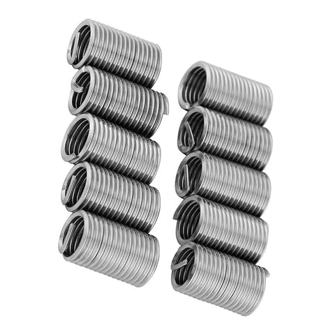 10 Pcs 304 Stainless Steel Wire Screw Sleeve Inserts Thread Repair Kit M8x1.25x3D for bolt hole repair