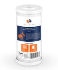5 Micron 10 By 4 And A Half Inch Whole House Water Filter Cartridge Set Eight Pack Replacement Sediment And Carbon Filters