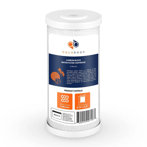 5 Micron 10 By 4 And A Half Inch Whole House Water Filter Cartridge Set Eight Pack Replacement Sediment And Carbon Filters