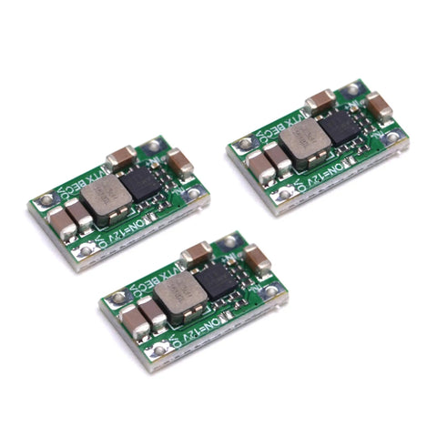 Three adjustable UBEC power modules 5V 3A or 12V 2A for quadcopter RC drones ultra compact micro BEC FPV systems 2-6S battery setup