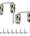 6 Pack Sliding Door Lock Set 2 Inch Drop In Loop Latch For Sliding Glass Patio Doors French Doors And Storm Doors Secure Safety Lock Kit Easy Install Silver Ideal For Apartments And Homes Provides Secondary Protection Weather Resistant Durable
