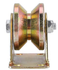 Heavy duty sliding gate wheels 2-inch V-groove steel caster for industrial use.