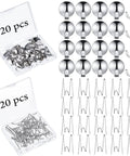 40 Pieces Cubicle Hooks Set For Fabric Wall And Panel Hangers, Photo Clips And Wire Hooks, Heavy Duty Metal Coat Hangers