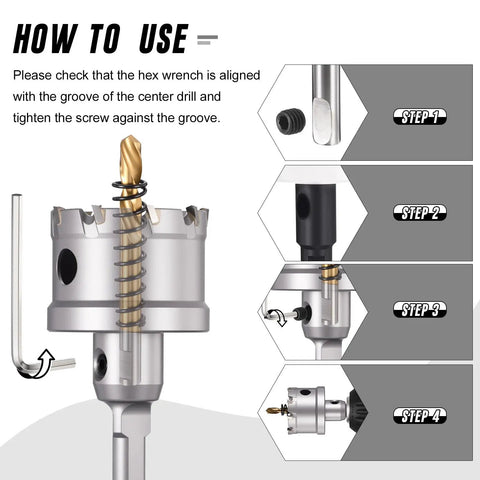 Heavy Duty Tungsten Carbide Tct Hole Saw Beast That Chews Through Stainless Steel And Titanium quick cut installation guide image.