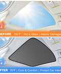 Premium Foldable Sunroof Shades For 2024 2025 2026 Chevy Silverado EV And GMC Sierra EV shown blocking heat and glare.