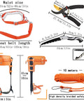 Tree Climbing Spikes Set With Adjustable Length Design Climbing Belt Nylon Rope And Pro Accessories, tools and measurements