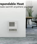 High Capacity Wall Heater With White Grille, 1000 Watts, 120 And 240 Volt, Energy Saving Heating Supplement For Your Space