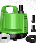 Beast Pool Cover Pump For Above Ground Pools Submersible 1/6 HP Up To 950 GPH 16.4 Ft Lift 10 Ft Hose 23 Ft Cord 2 Adapters