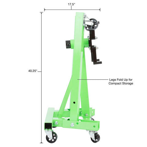 Heavy Duty Steel Engine Stand With Rotating Motor Base And 360 Degree Swivel Head. This Foldable Garage Workstand Is Hella Sturdy, Saves Serious Space, And Makes Engine Rebuilds Straight Up A Breeze For Weekend Warriors And Pro Mechanics