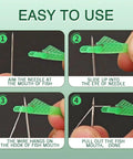 Sewing Machine Needle Threader Set For Fast Auto Threading, 2026 New Automatic Needle Threader Tool in use with green tool.