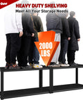40 Inch Wide Garage Shelving Unit With Heavy Duty Steel Panels, 2000 Lb Capacity, 57 Inch Tall Industrial Shelving For Basement, Shed Or Warehouse Storage, Durable 4 Rib Shelves. 2000 lb load shown