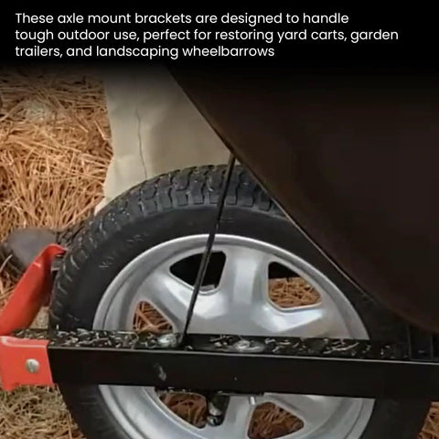 Beefy Front Support Axle Brackets For Utility Carts And Wheelbarrows Replacement Mounts Heavy Duty Steel on outdoor wheelbarrow