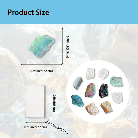 Mohs Hardness Test Kit 11-Piece Set With 10 Mineral Specimens And A Porcelain Streak Plate for Quick Rock ID