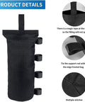 Beefy Heavy Duty Canopy Weight Bags Set of 4 for Pop Up Tents 30 Lbs Capacity Per Bag 1680D Waterproof Sand Bags with Velcro