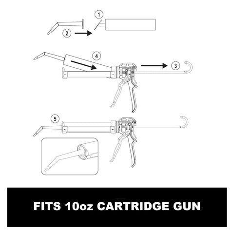 Angle Shot Plastic Nozzle Three Pack For One Tenth Gallon Cartridges Yellow Fits On Top Of Most Standard One Tenth Gallon And Quart Cartridges Great For Tight Spots And Difficult Dispensing Tasks