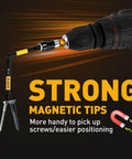 Impact PH2 Phillips Bit Set, 6-Piece Magnetic S2 Steel Bits with strong magnetic tips attached to power drill