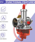 PZ30 30mm Carburetor Upgrade Kit For Predator 420cc 301cc And GX Series Engines showing functional features