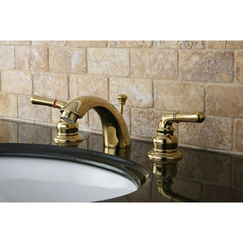 Magellan Mini Widespread Bathroom Faucet With Pop Up Drain Solid Brass Construction Deck Mount 4 to 8 Inch Centers