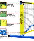 Portable Pickleball Net Set For Driveway With Regulation 22 Foot Net Weather Resistant Steel Frame Easy Setup Details