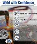 Welding process displaying a T shaped weld on nut from the 60 Piece T Shaped Weld On Nut Assortment With Four Popular Sizes Shop Grade Automotive Hardware For Chassis Fabrication And Frame Rebuilds Built Solid For Daily Grinds.