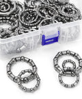 Bike Ball Bearing Kit 50 Pieces In 5 Sets Of 10 Varieties With Retainers And Cage For MTB Crank Bottom Bracket Headset Bearings Easy Storage Box