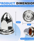 33mm ABS Chrome Lug Nut Covers For Semi Trucks 20 Pack Push On Anti Rust Caps for 2.5 inch and 2 inch dimensions
