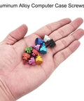 12 Pack Knurled Thumb Screws M4x8mm For PC Case Aluminum Alloy Black Hand Tighten No Tool Needed Computer Case Fasteners in hand