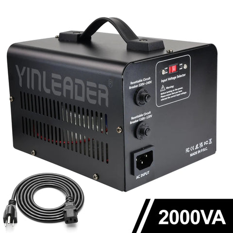 Beefy 2000W Voltage Converter Transformer 110V To 220V Step Up And Down For Home Use Safe Reliable And Cost Effective 110V To 220V And 120V To 240V Plug And Play For Coffee Makers Hair Dryers Blenders And More