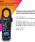 Solar String Clamp Meter With METERLiNK Wireless Connectivity For Commercial And Industrial Electrical Inspections, CAT III 1500 V