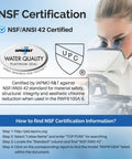 NSF certification for Premium Refrigerator Water Filter Replacement For Bosch Ultra Clarity Pro BORPLFTR50 BORPLFTR55 Two Pack