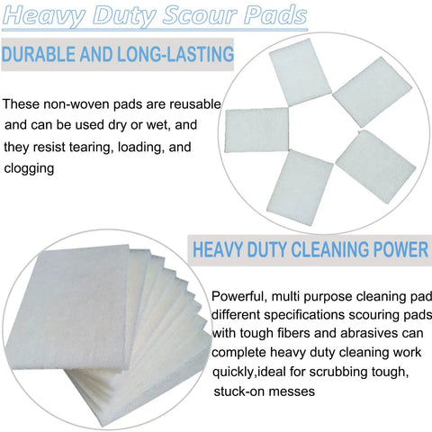 Premium Scuff Pads 10 Pack 6X9 Inch 2000 Grit Heavy Duty Scrubbing Pads For Auto Body Prep And Woodworking stacked and angled view.