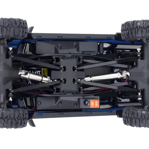 Beefed Up Aluminum Suspension And Steering Links Set for 1/30 RC Crawlers SCX30 Upgrade Kit, shown installed under the RC model