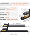 Clamp On Pallet Forks 4000 Lb Capacity 60 Inch Heavy Duty Forks For Tractor Attachments Skid Steer And Loader Buckets with measurements