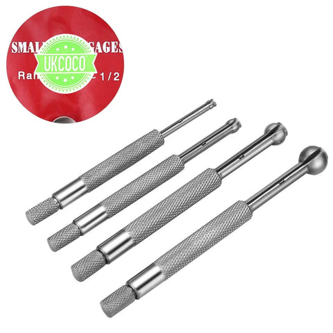 4 Piece Telescoping Bore Gauge Set for Small Holes, Full Round Spherical Hardened Bore Gauges With Nickel Plated Heads, Versatile Size Range For Precise Machining And DIY Projects