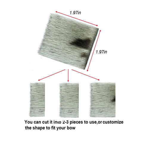 Natural Fur Hair Arrow Rest Set For Longbow And Recurve Bow Self Adhesive Easy Install Stick On Archery Rest explained cutting options.