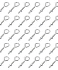 Pro 30 Pack M4x30mm Carbon Steel Eye Hook Screw Bolt Kit With Hex Nuts And White Zinc Plated Finish arranged in rows.
