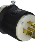 Locking Twist Lock Plug L21 30P 30 Amp 3 Phase 4 Pole 5 Wire 120V And 208V Male Plug Black White Built Tough Heavy Duty