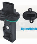 Mass Air Flow Sensor MAF 0280218419 Replacement For Buick And Chevrolet Vehicles, black plastic with connector view