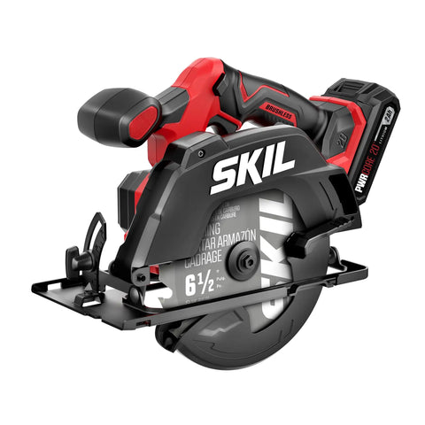 Built Tough No Sweat 20V Brushless Nine Piece Cordless Power Tool Combo Kit features a 6 1/2 inch circular saw, durable design.
