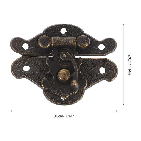 Vintage Jewelry Box Latch Kit Zinc Alloy Toggle Lock For Wooden Cases And Small Trunks 20 Piece DIY Repair And Home Decor Set